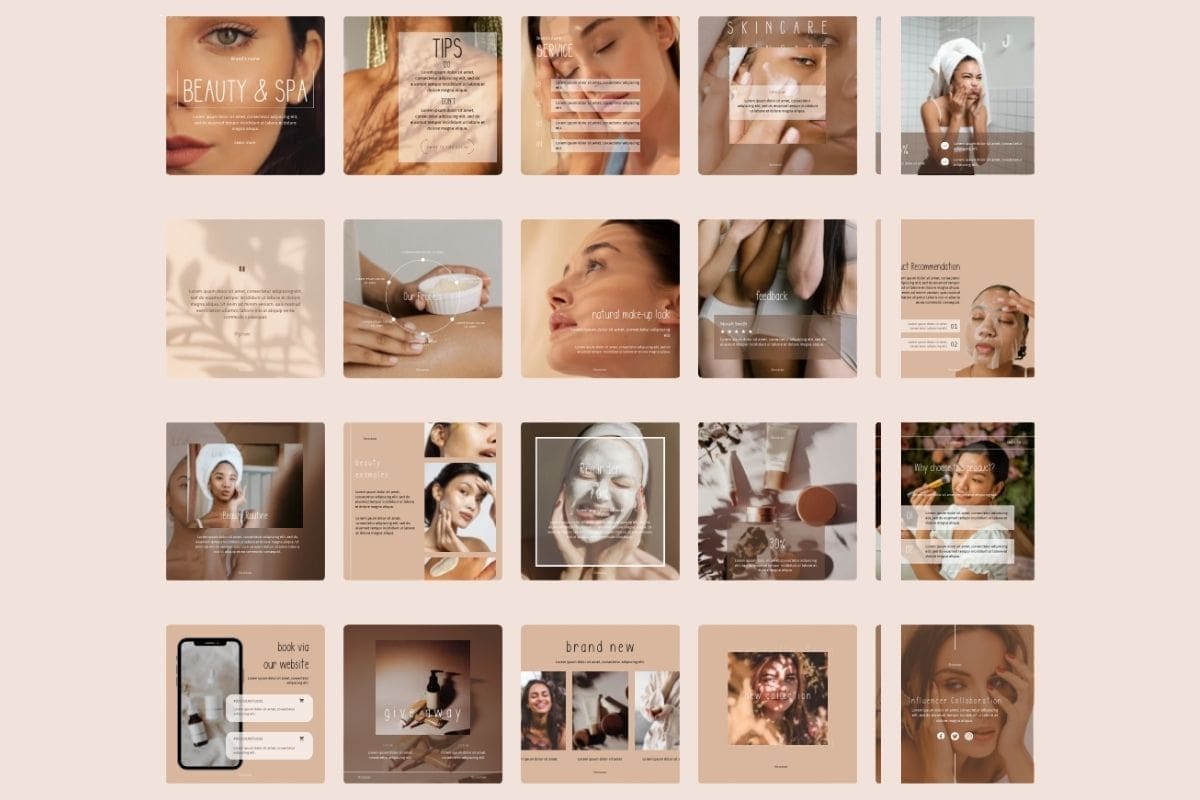 5 NL Social Posts Beauty Bundle Social Posts Beauty Bundle