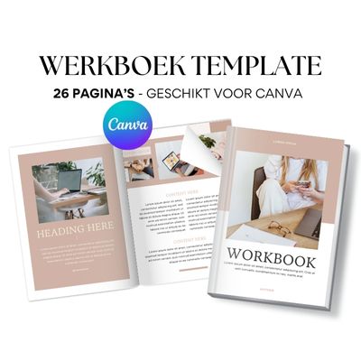 Mockup Werkboek template voor coaches Canva