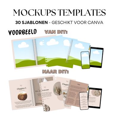 Mockups template pack shop images