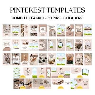 Pinterest Template Bundel shop images